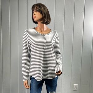 * Vintage X America Women's Striped Long Sleeve Top Sz L